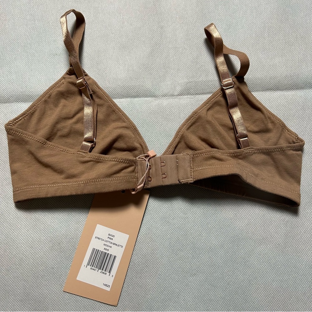Eberjey Pima cotton bralette in a mocha color XS/S & S/M NWT - Picture 4 of 4